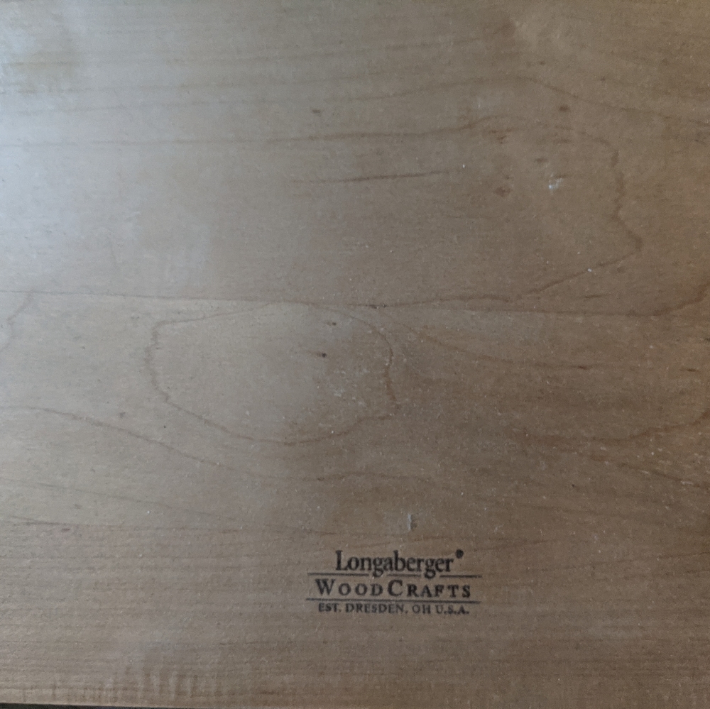 Longaberger wood shelf and note pal lid only